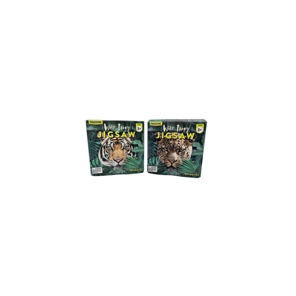 Paladone Wild Thing Jaguar and Tiger Face Jigsaw 2 100 Piece Puzzles - Picture 6 of 6